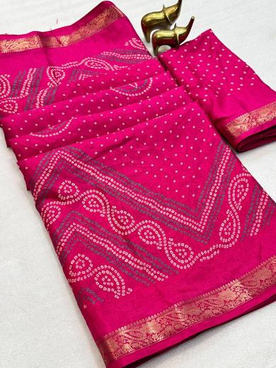 Vastrangan bandhani print saree at wholesale price